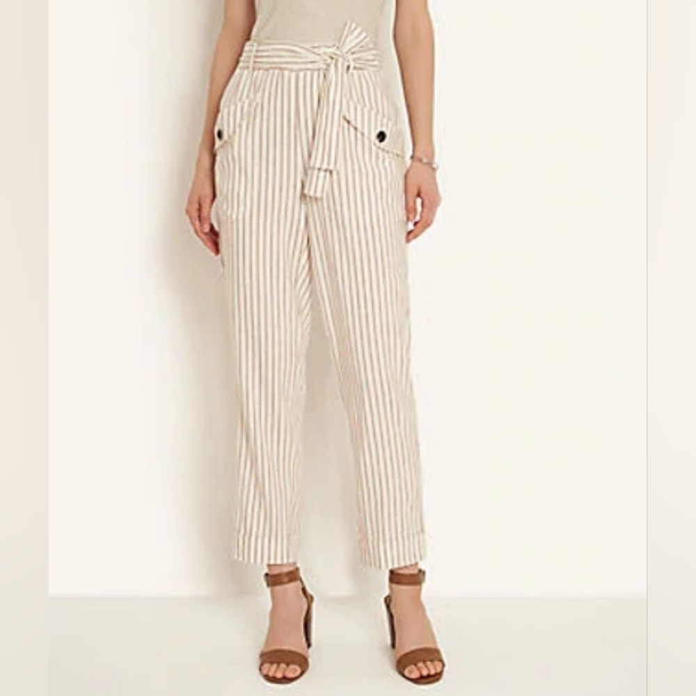 ANN TAYLOR The Cargo Pant In Ivory Multi 10.